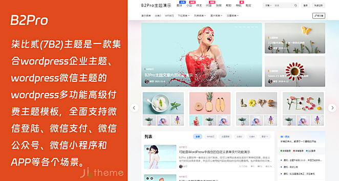 WordPress轻社交购物主题：B2Pro