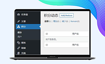 WordPress纯代码实现用户积分系统